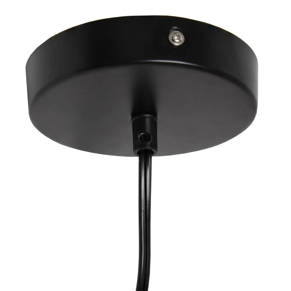 1 Light Modern Metal Pendant Light, Black