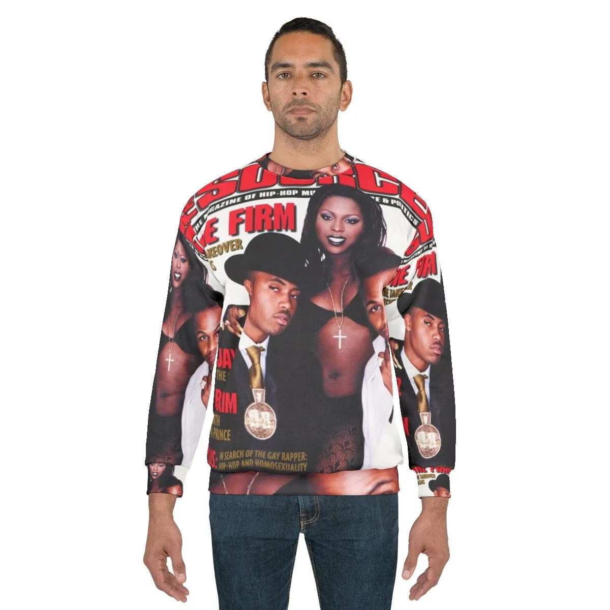 90s Hip Hop Graphic Sweatshirt for Vintage Rap Fans