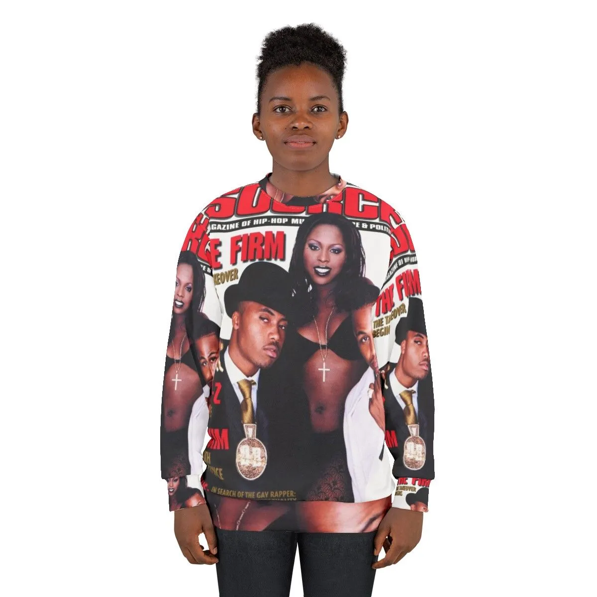 90s Hip Hop Graphic Sweatshirt for Vintage Rap Fans