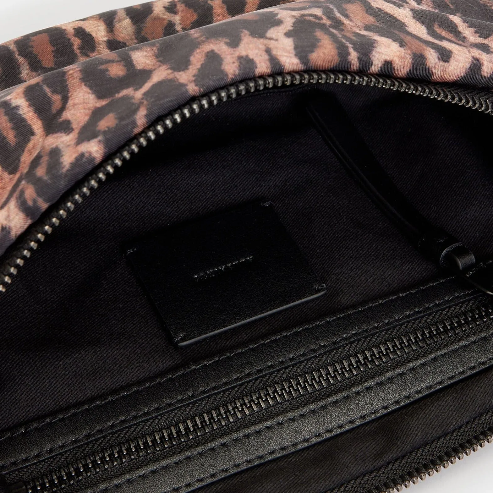 AllSaints Half Moon Anita Leopard Print Nylon Bag in Natural Brown