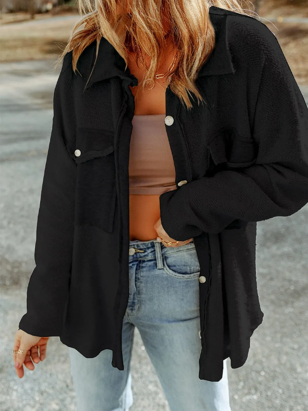 Black Button Down Jacket
