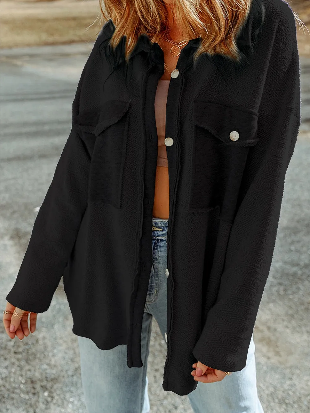 Black Button Down Jacket