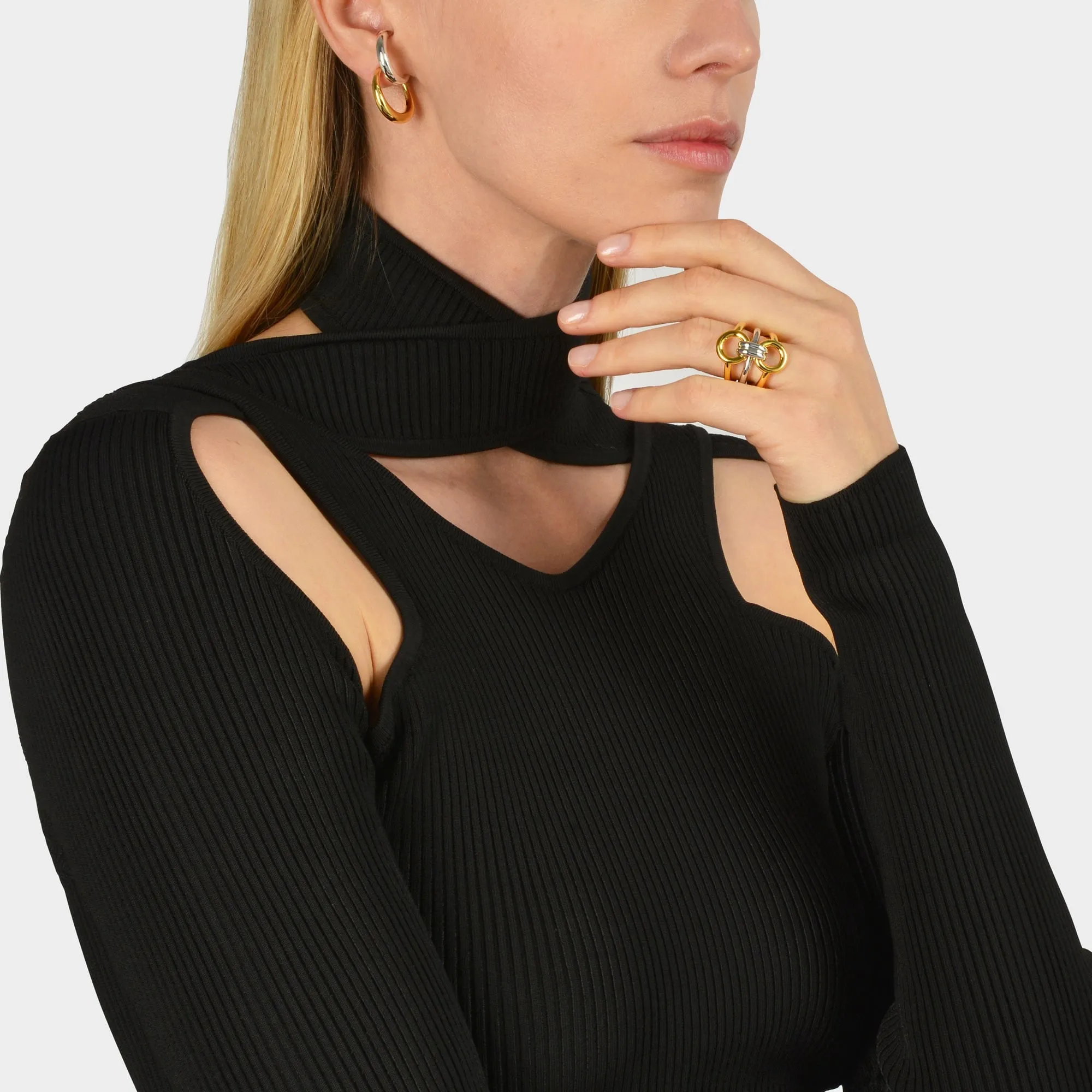 Boucles D'Oreille Curl - Charlotte Chesnais - Argent/18K Plaqué Or