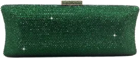 Boutique De FGG Long Evening Bags and Clutches for Women Formal Party Rhinestone Handbags Wedding Crystal Clutch Purse,Mini