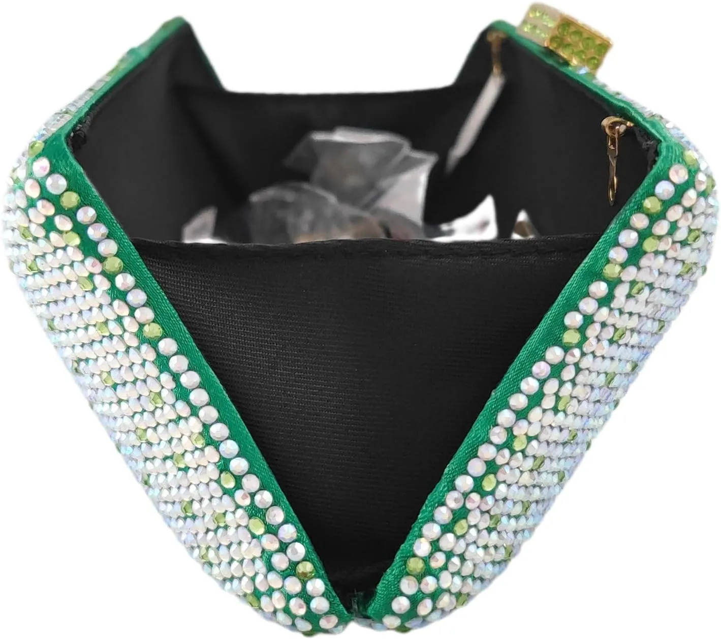 Boutique De FGG Long Evening Bags and Clutches for Women Formal Party Rhinestone Handbags Wedding Crystal Clutch Purse,Mini