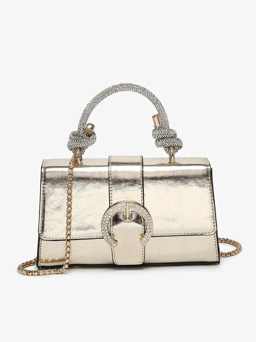 Brielle Vegan Metallic Clutch