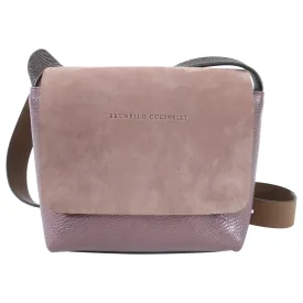 Brunello Cucinelli Dark Purple Metallic Monili Crossbody Bag