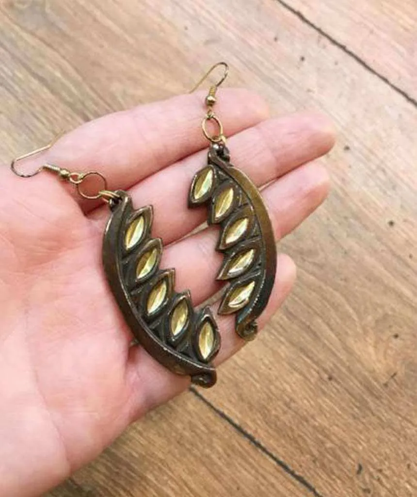 Carved Edgy Earrings