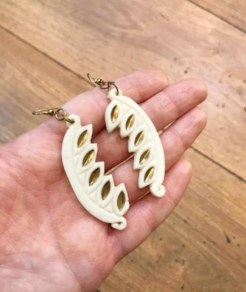Carved Edgy Earrings