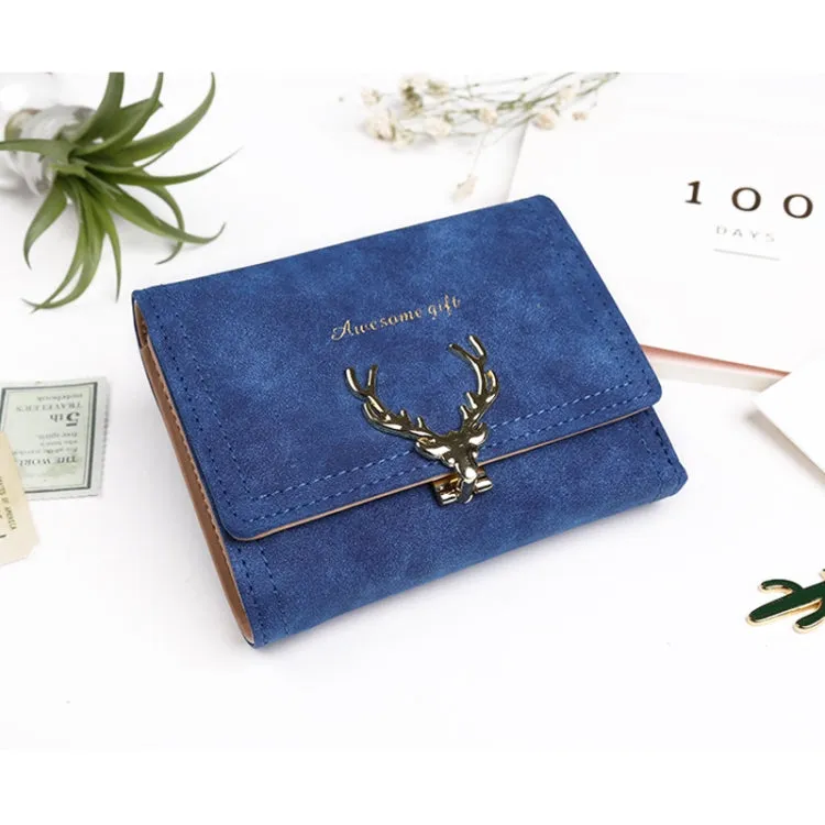 Chic Frosted Fawn Compact Women’s Wallet with Multi-Card Slots