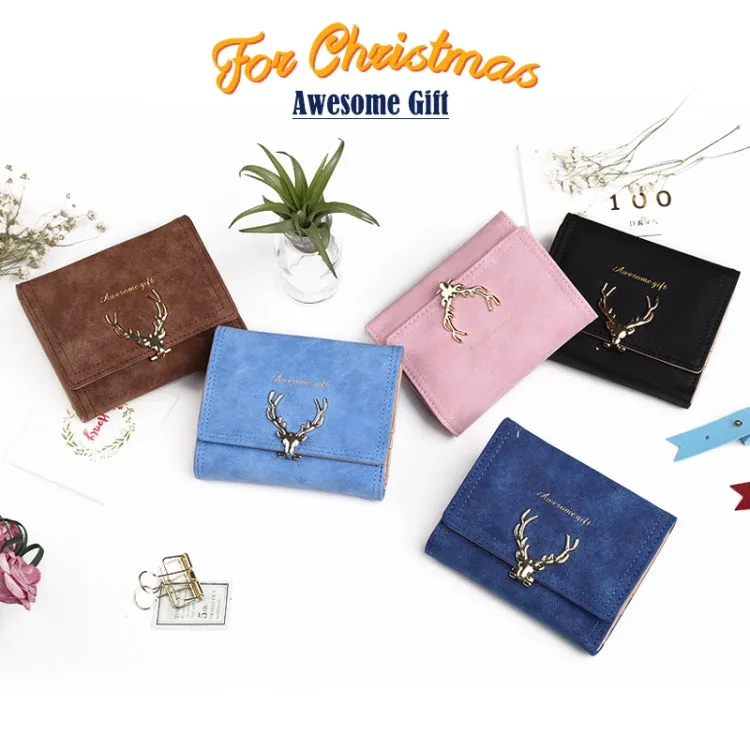 Chic Frosted Fawn Compact Women’s Wallet with Multi-Card Slots
