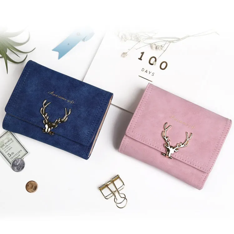 Chic Frosted Fawn Compact Women’s Wallet with Multi-Card Slots