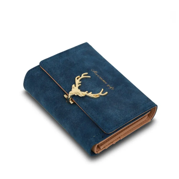 Chic Frosted Fawn Compact Women’s Wallet with Multi-Card Slots