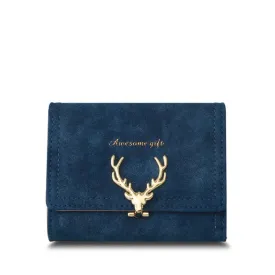 Chic Frosted Fawn Compact Women’s Wallet with Multi-Card Slots