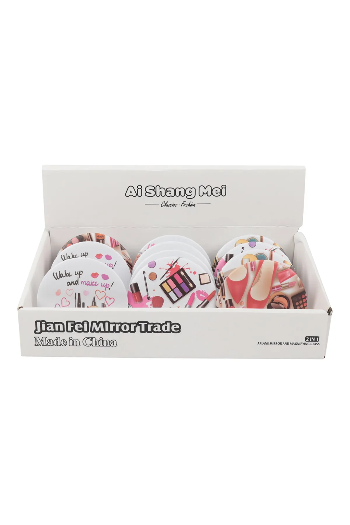 CHIC MAKE UP PRINT CIRCLE COMPACT MIRROR SET