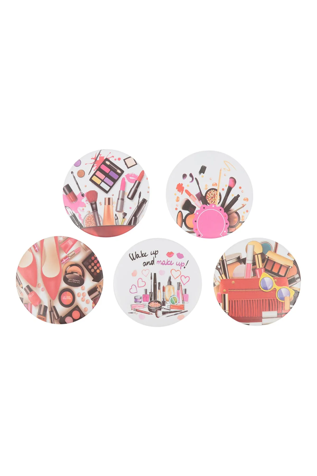 CHIC MAKE UP PRINT CIRCLE COMPACT MIRROR SET
