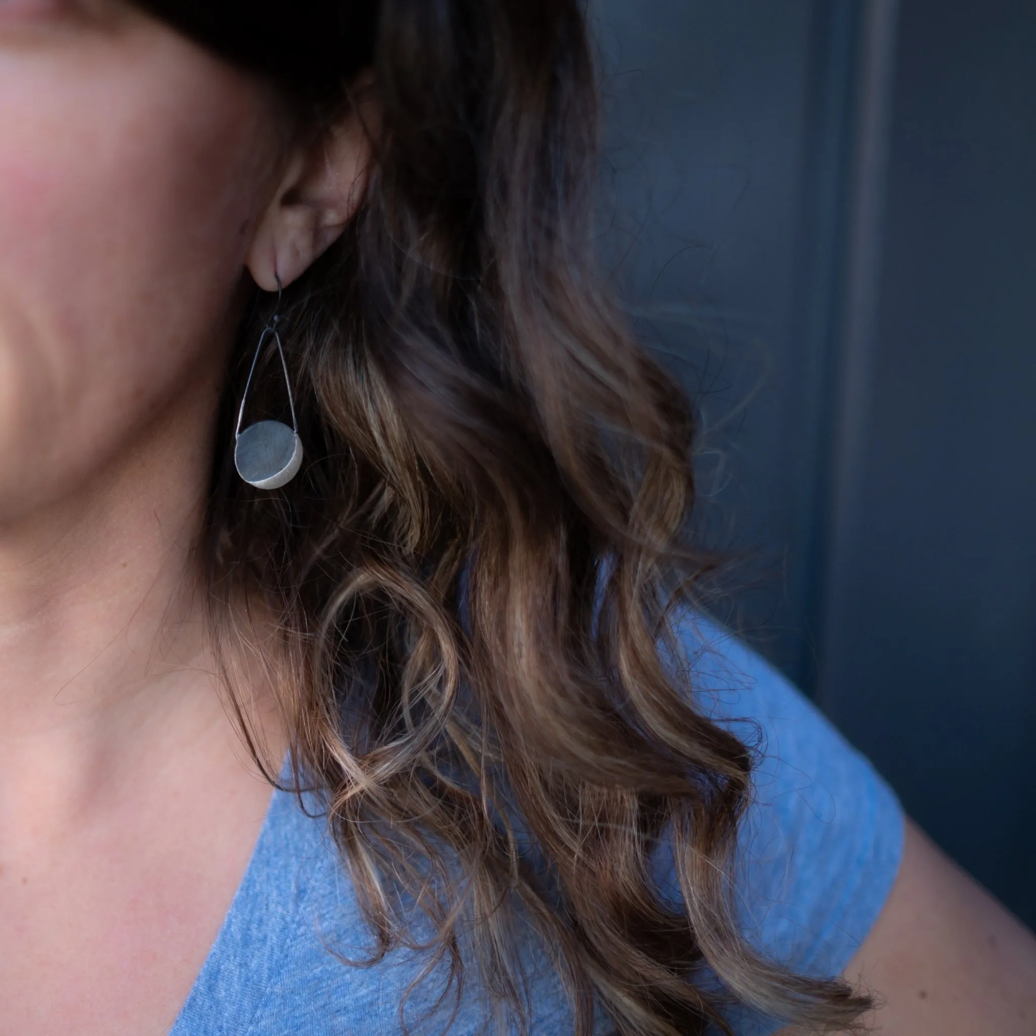 Crescent Moon Dangle Earrings