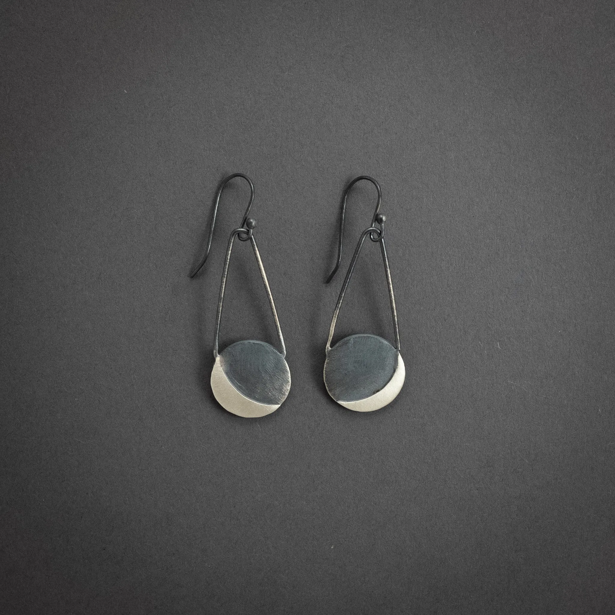 Crescent Moon Dangle Earrings
