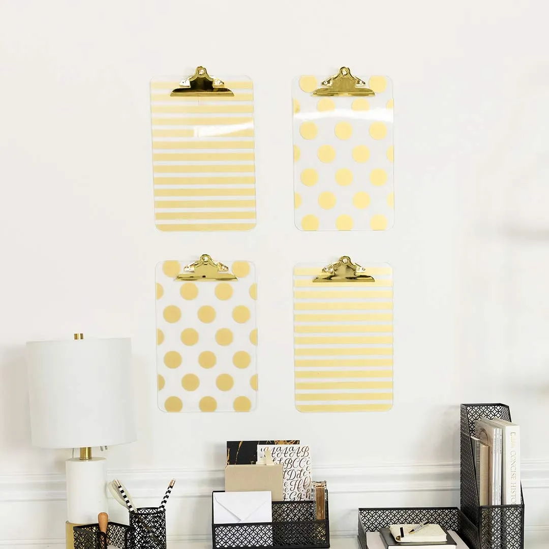 Decorative Clipboard - Set of 4 Gold Clipboards
