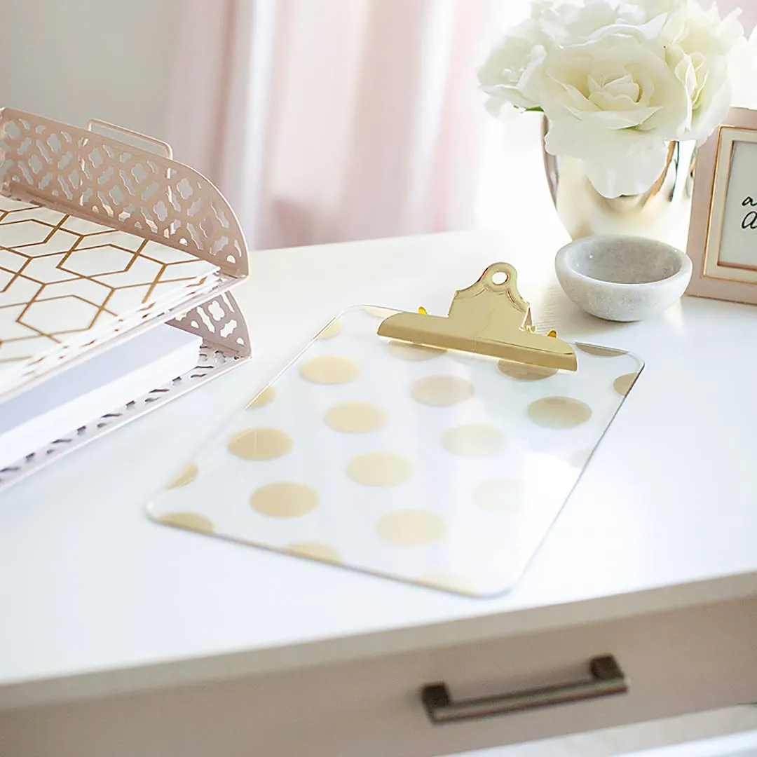 Decorative Clipboard - Set of 4 Gold Clipboards