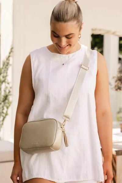 GINGER METALLIC CROSSBODY BAG GOLD