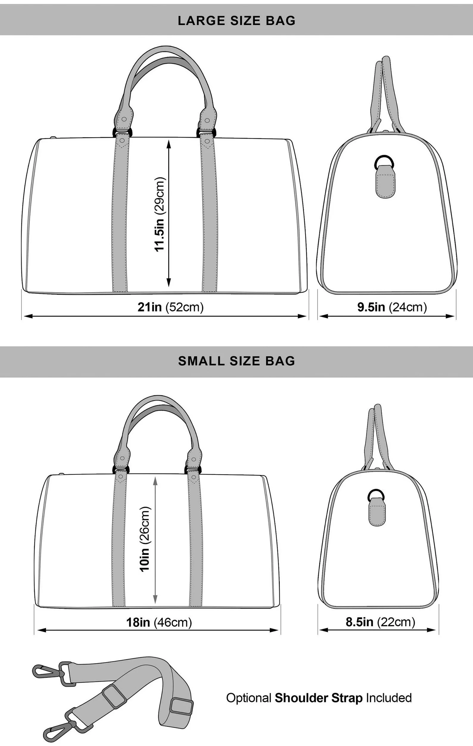 Grunge Women's Travel Bags
