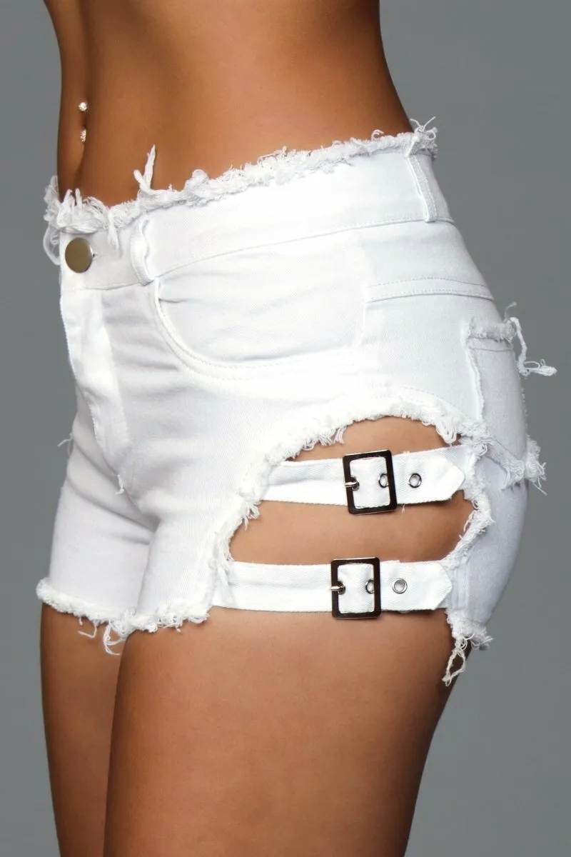 J10WT Buckled Down Denim Shorts -