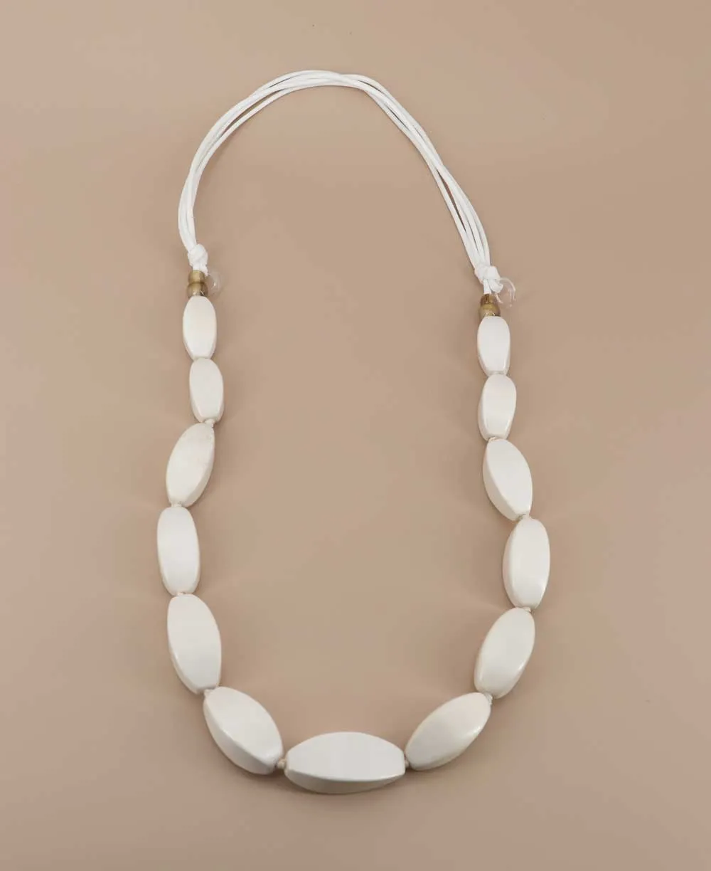 Lightweight Statement  Necklace in Soft White