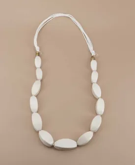Lightweight Statement  Necklace in Soft White