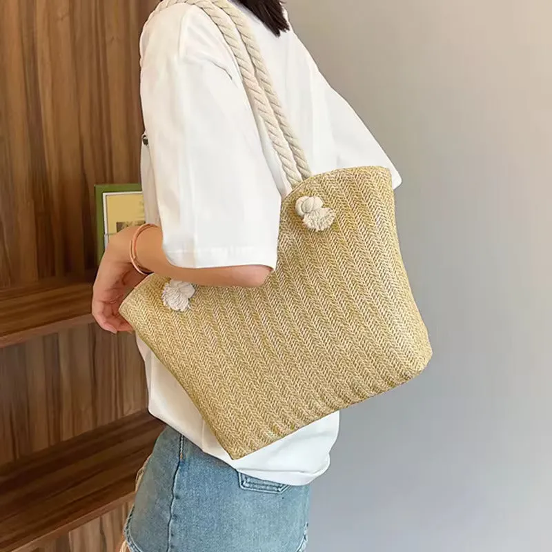 Lily Straw Shoulder Bag