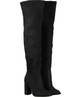 lipsy london Black Block Heel Over The Knee Faux Suede Long Leg Boot UK 3 EU 36 👠