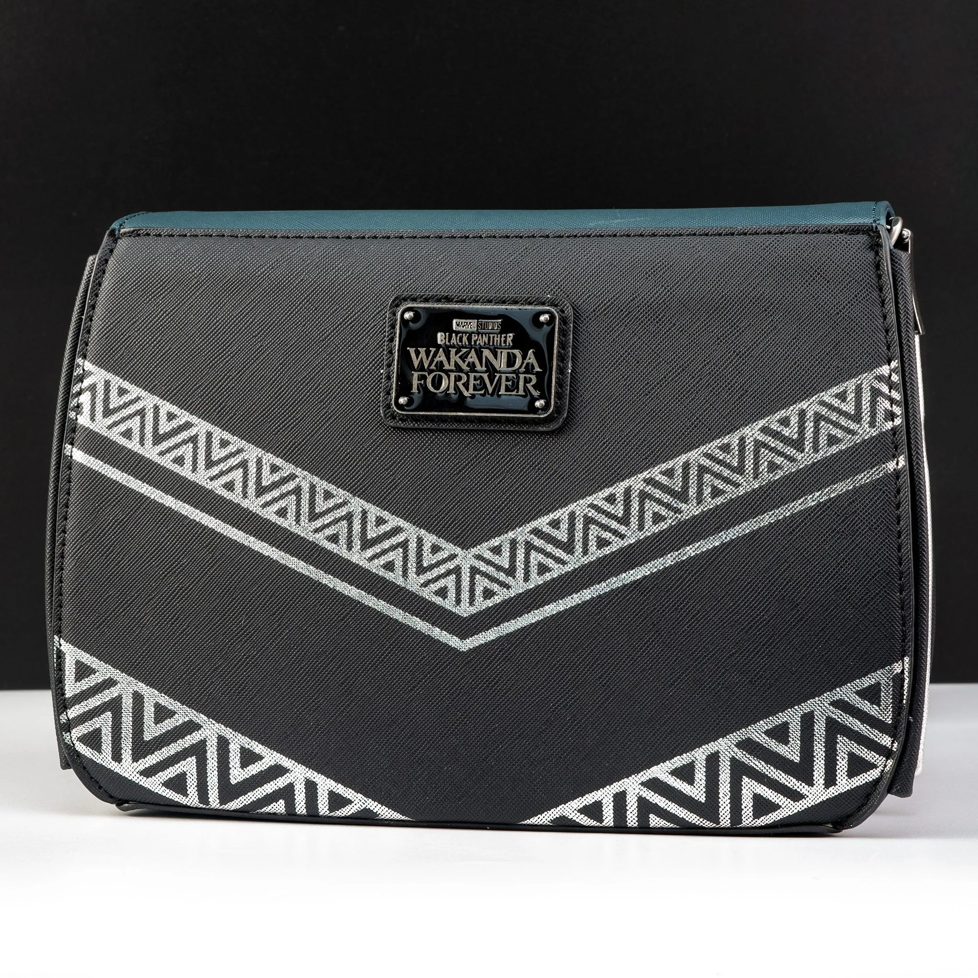 Loungefly x Marvel Black Panther Distressed Metal Hardware Crossbody Bag