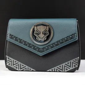 Loungefly x Marvel Black Panther Distressed Metal Hardware Crossbody Bag
