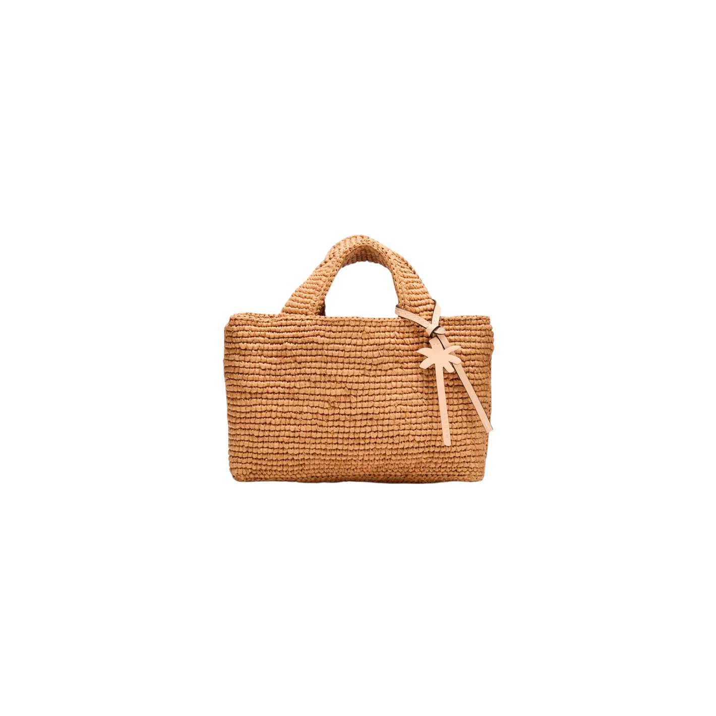 manebi mini tan raffia sunset bag
