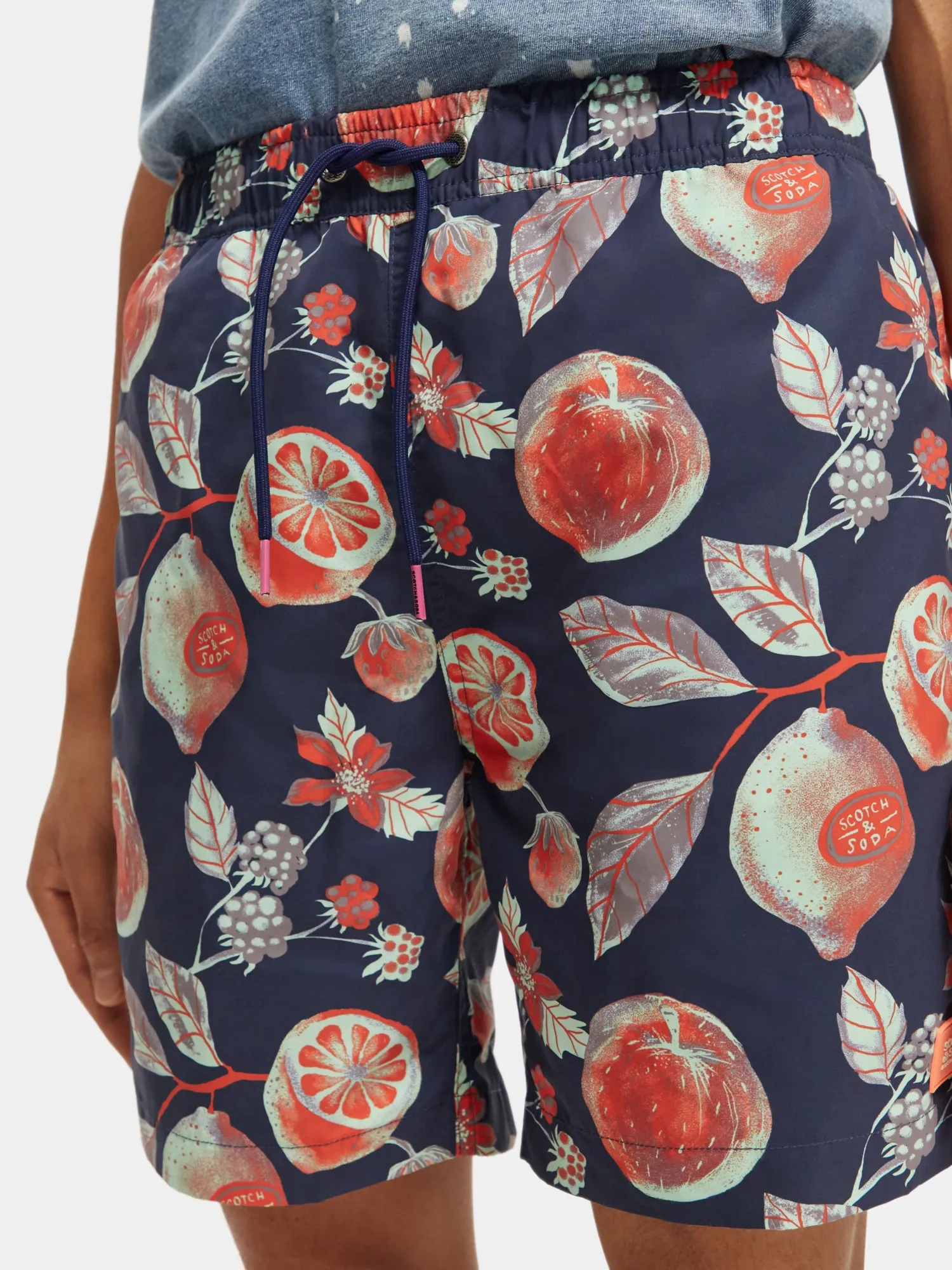 Mid-length printed swimshorts
