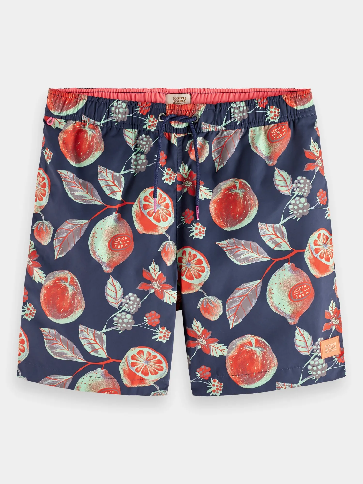 Mid-length printed swimshorts