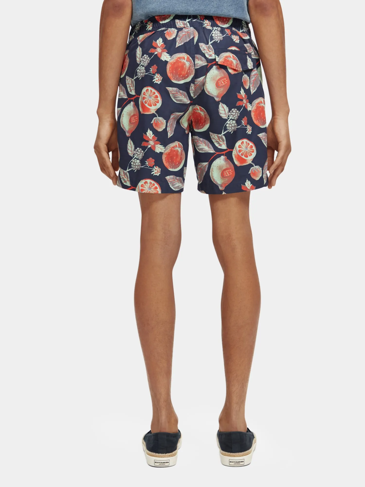 Mid-length printed swimshorts