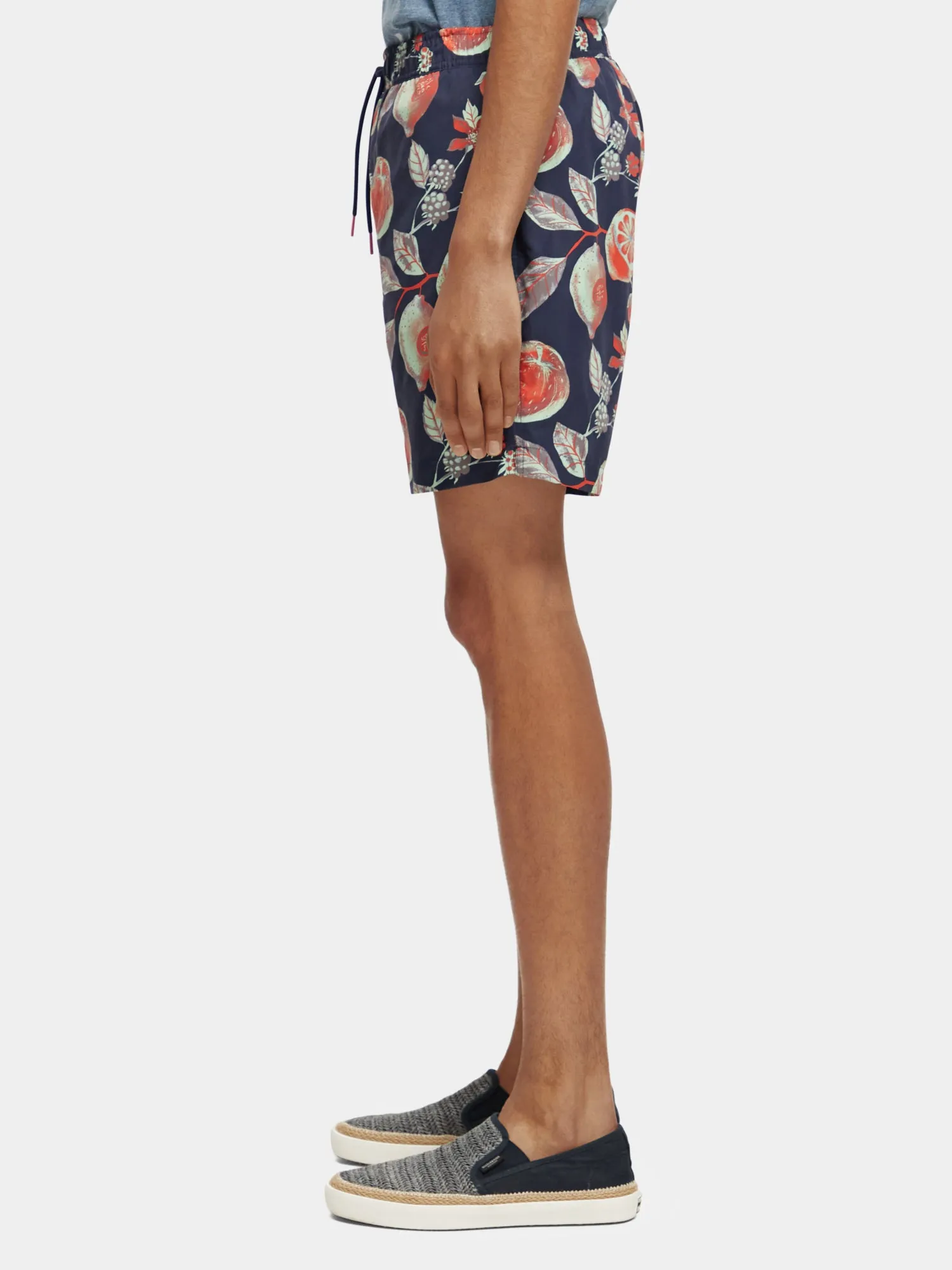 Mid-length printed swimshorts