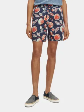 Mid-length printed swimshorts