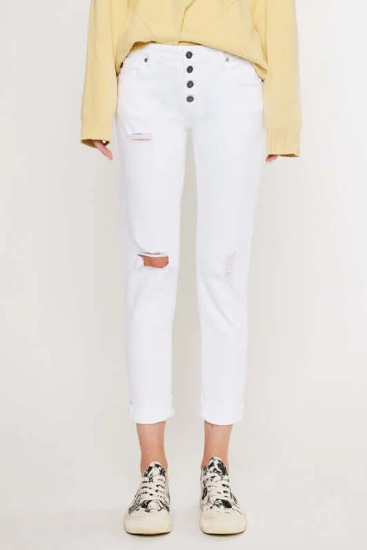 Mid Rise Girlfriend Fit Jeans
