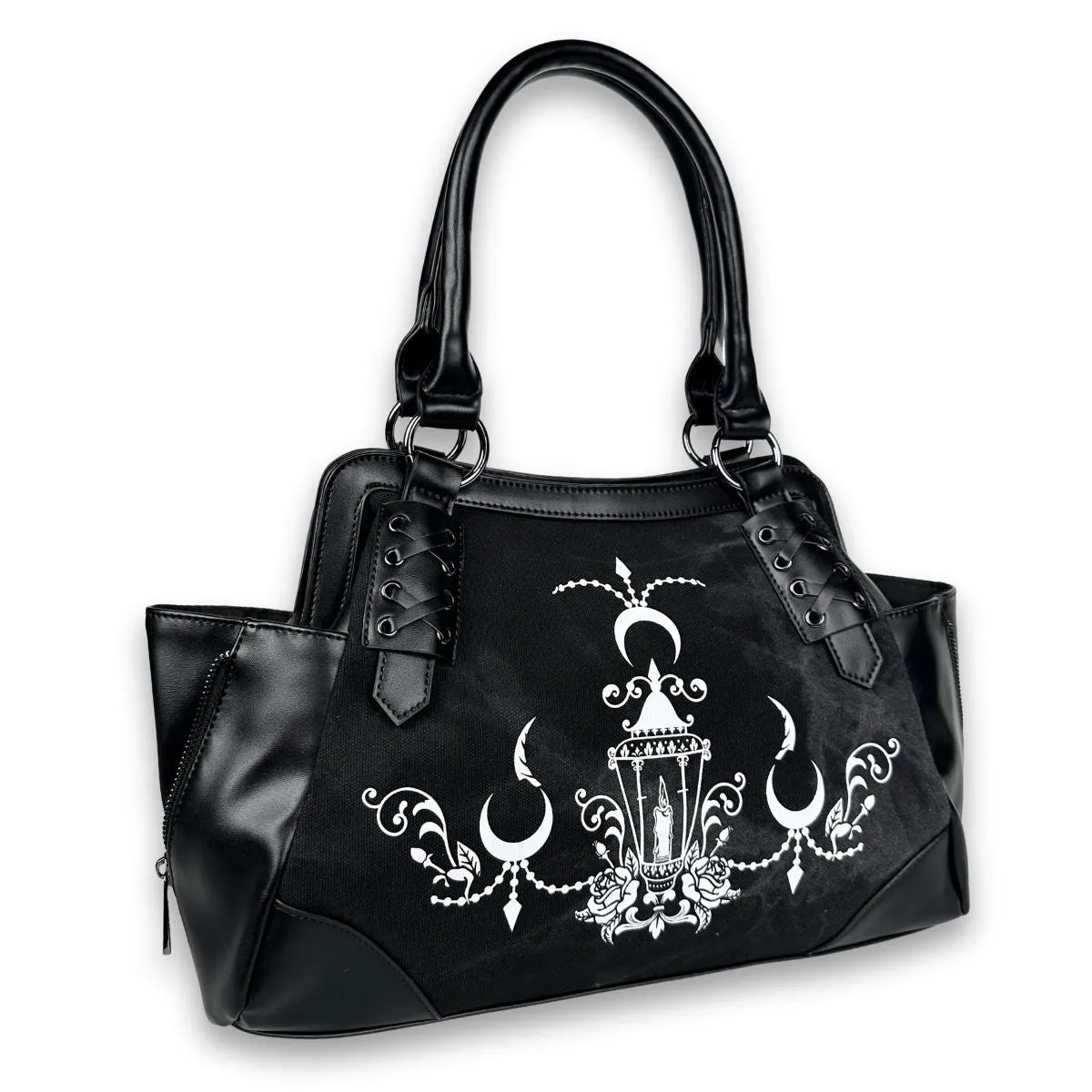 Midnight Chandelier Washed Canvas Shoulder Bag