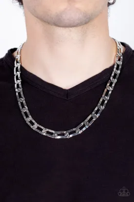 Paparazzi Necklace ~ Full-Court Press - Silver