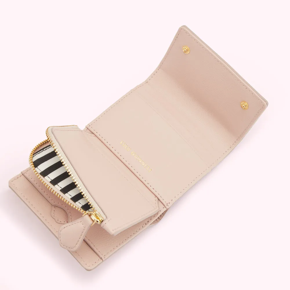 PEBBLE PINK LEATHER JODIE WALLET