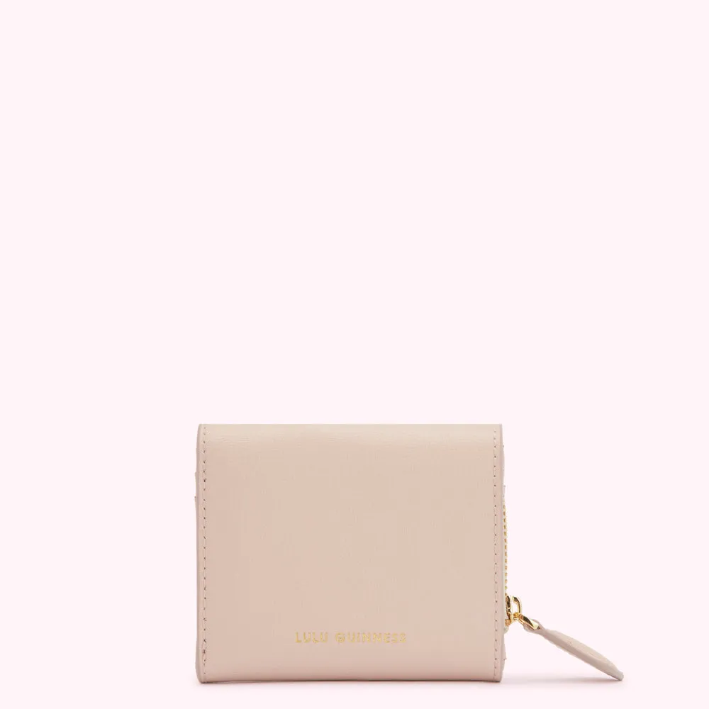 PEBBLE PINK LEATHER JODIE WALLET