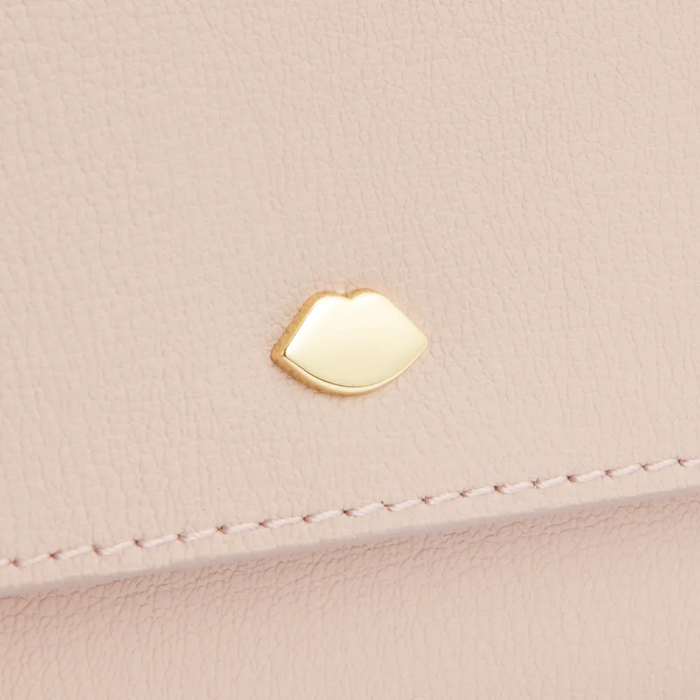 PEBBLE PINK LEATHER JODIE WALLET