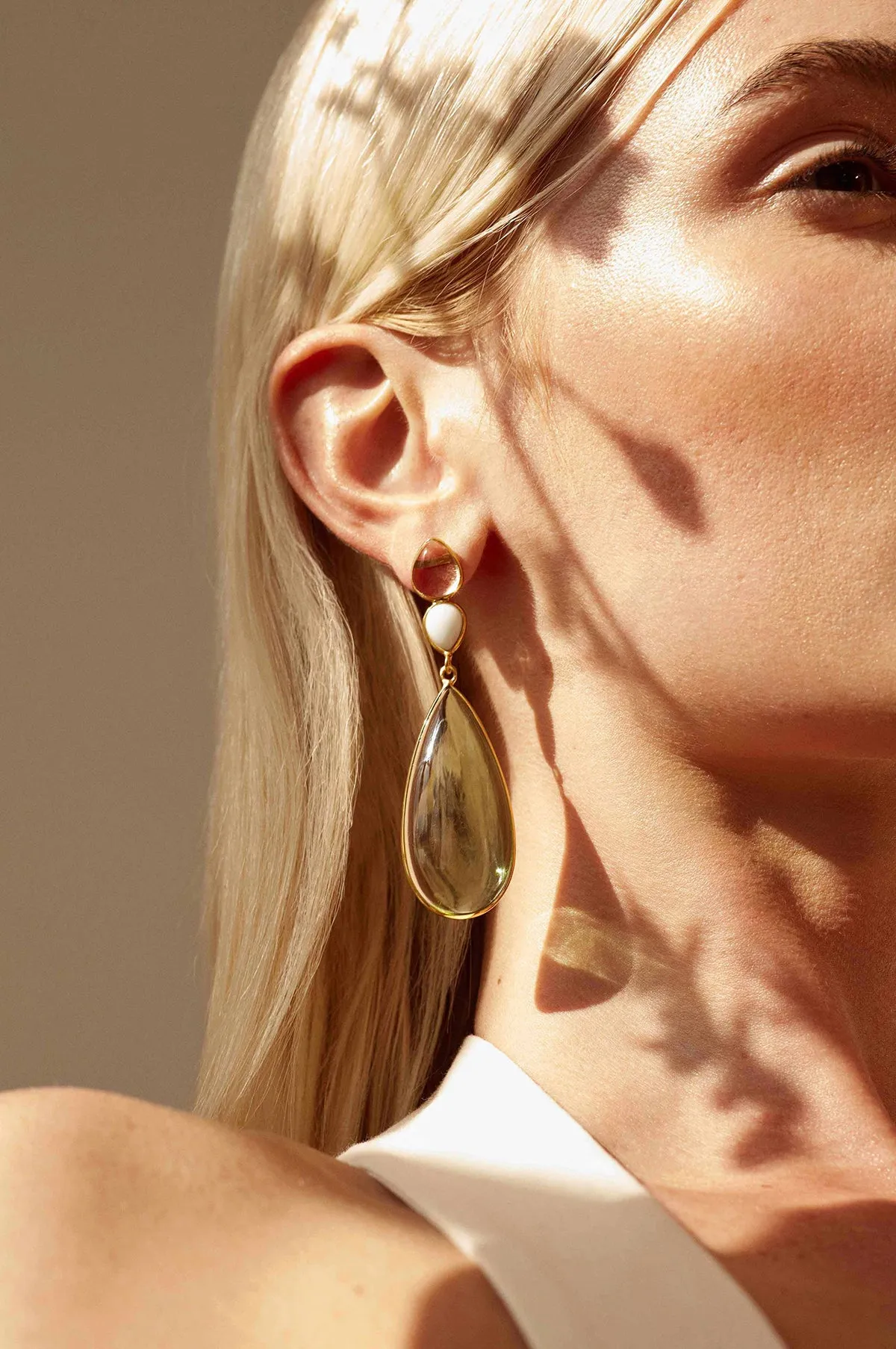 Perrin Statement Earrings Soft Green
