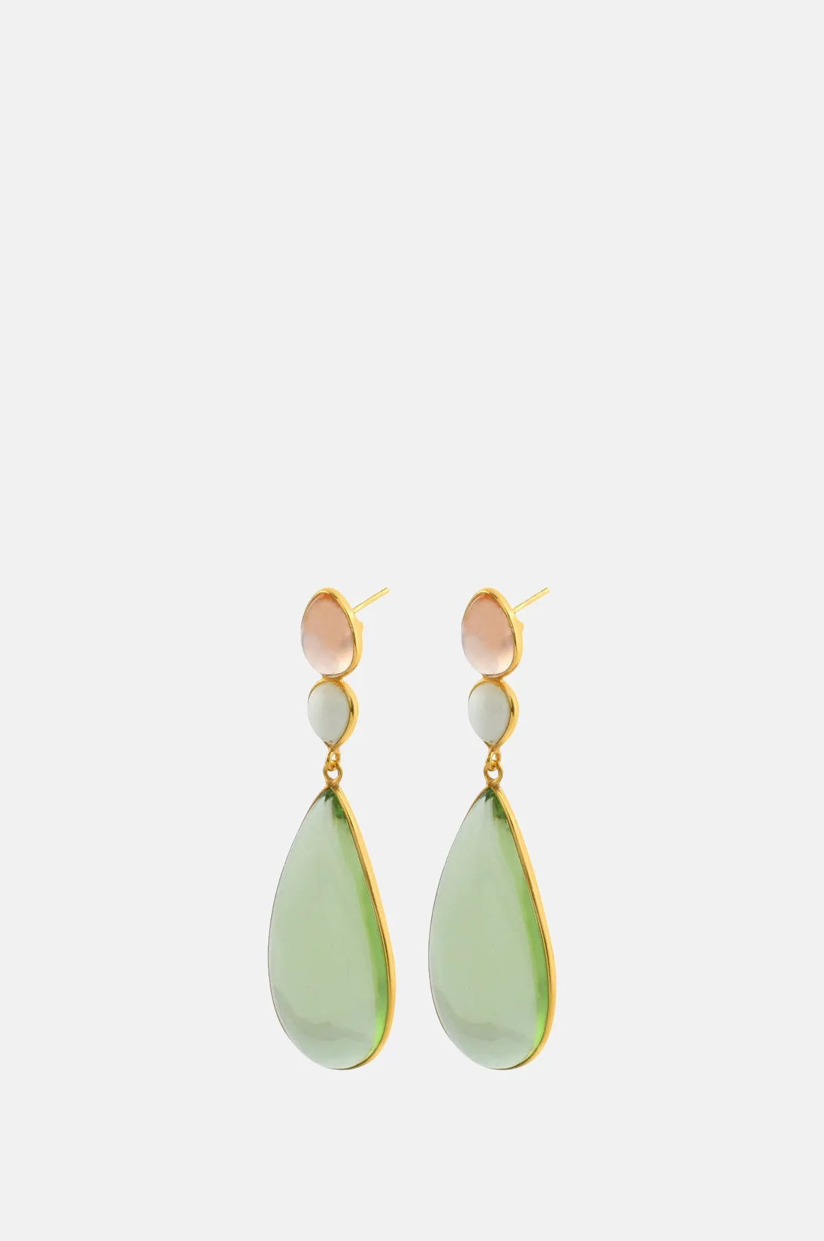 Perrin Statement Earrings Soft Green