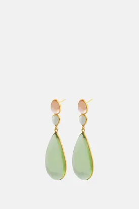 Perrin Statement Earrings Soft Green