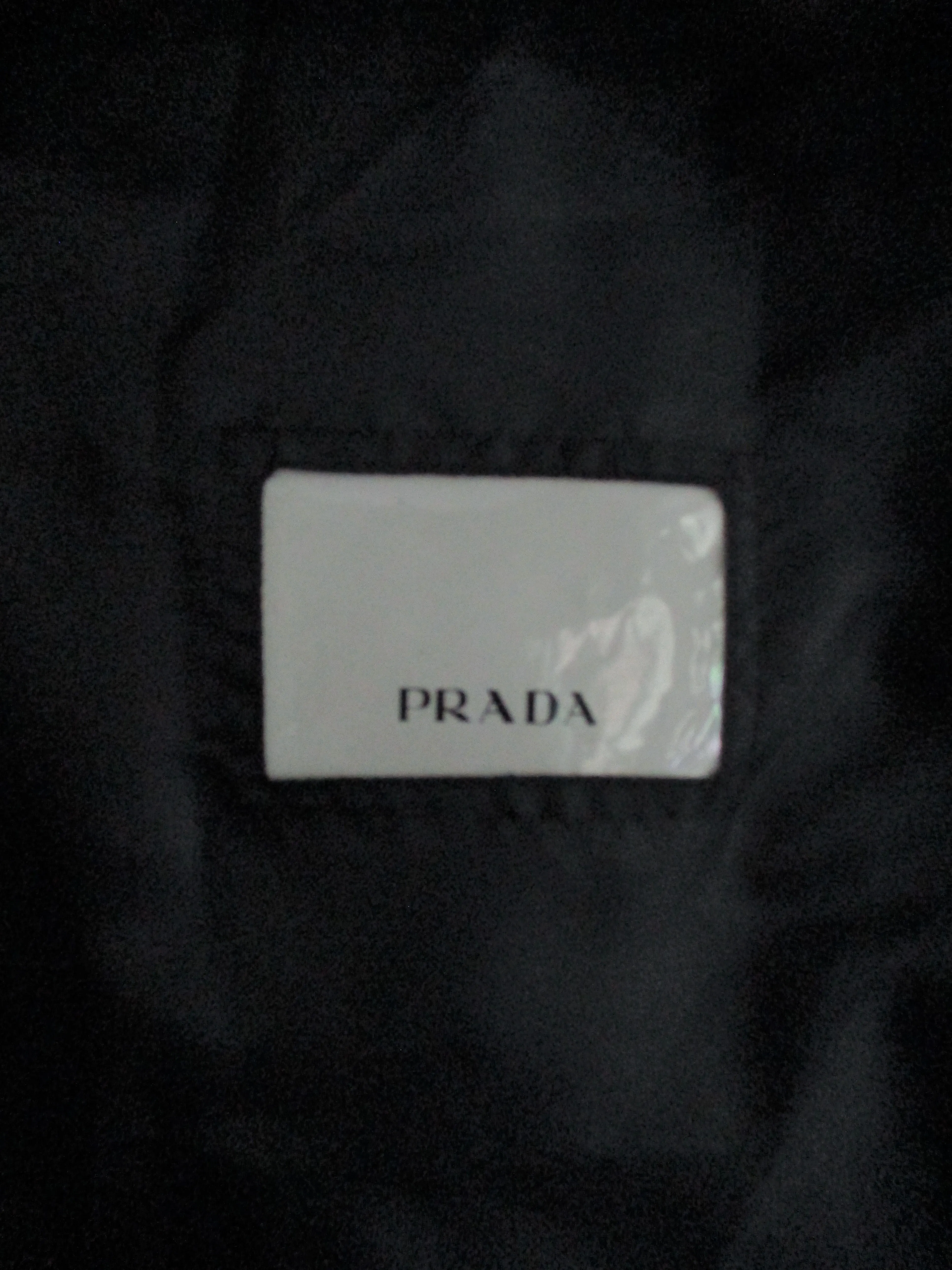 PRADA Zip Folding Garment Bag Cloth TRAVEL ORGANIZER Navy Blue 23 x 45