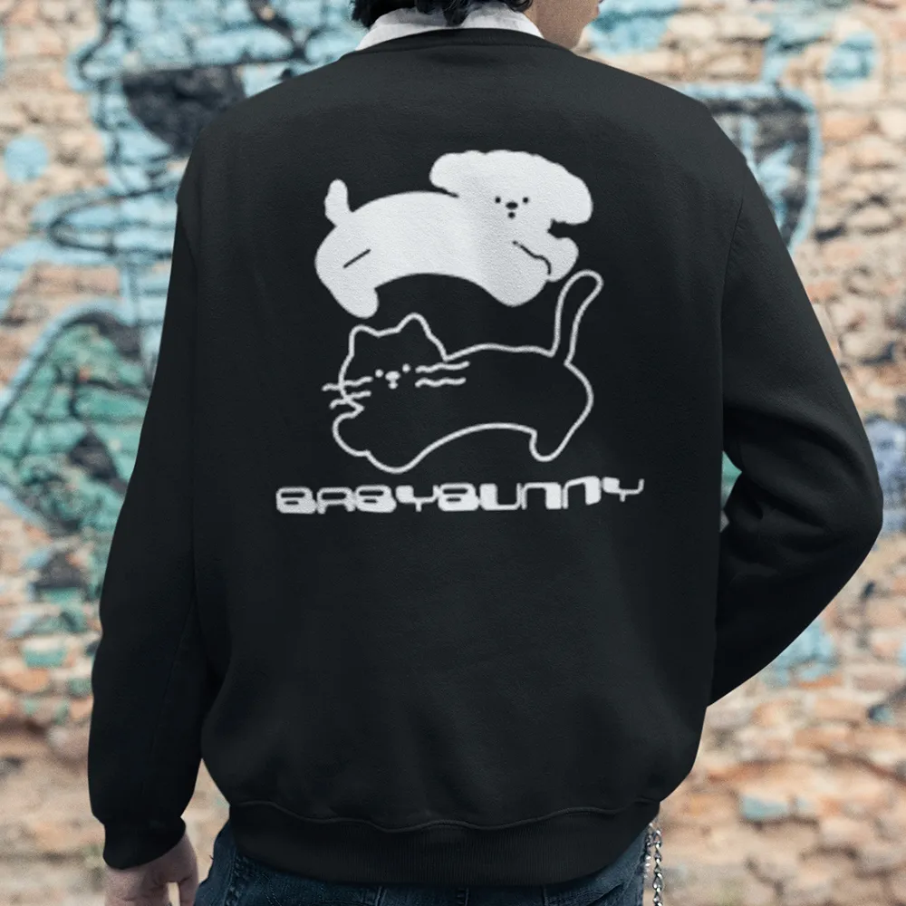"Baby Cat and Doggy" Sweatshirt